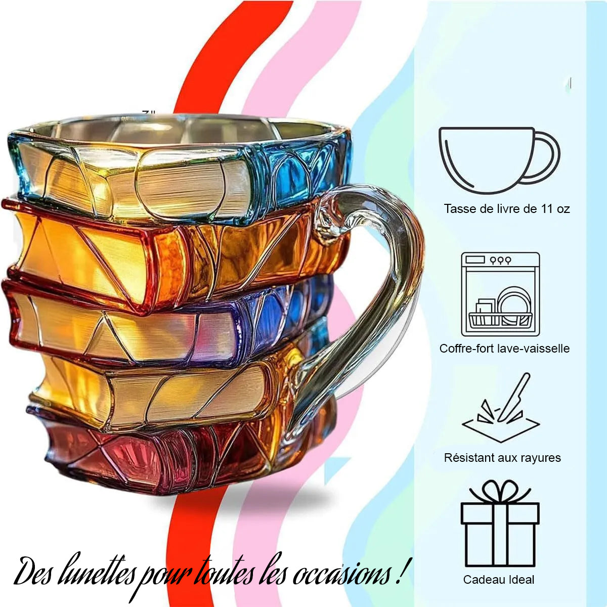 🔥2025 Mug Livre Peint À La Main【Le Cadeau Parfait Pour Chaque Amoureux De La Lecture】