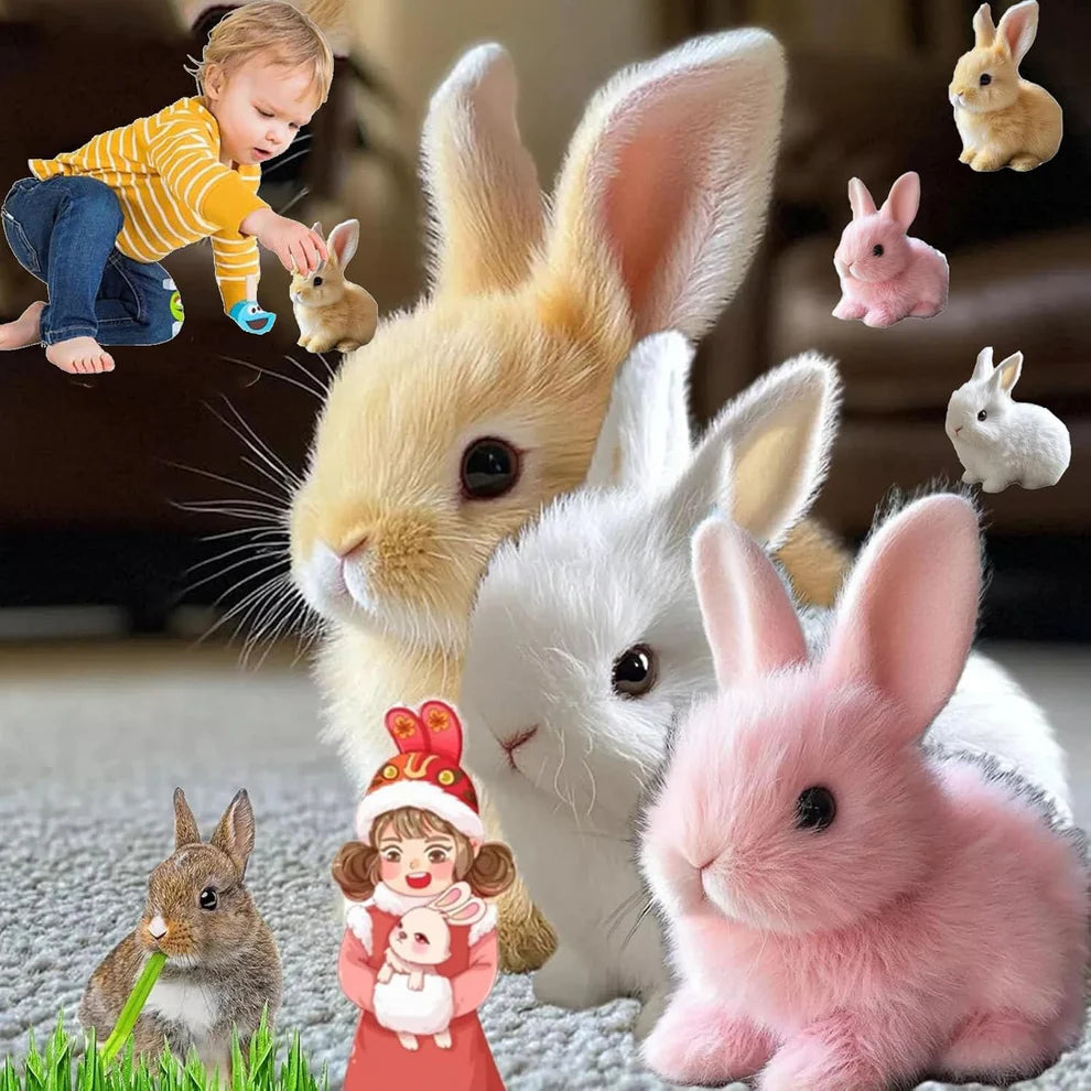 Star des foyers français 🐰 Le jouet en peluche BunnyBuddy™🎀 de Coeurva, réaliste et attendrissant, fait le bonheur des enfants