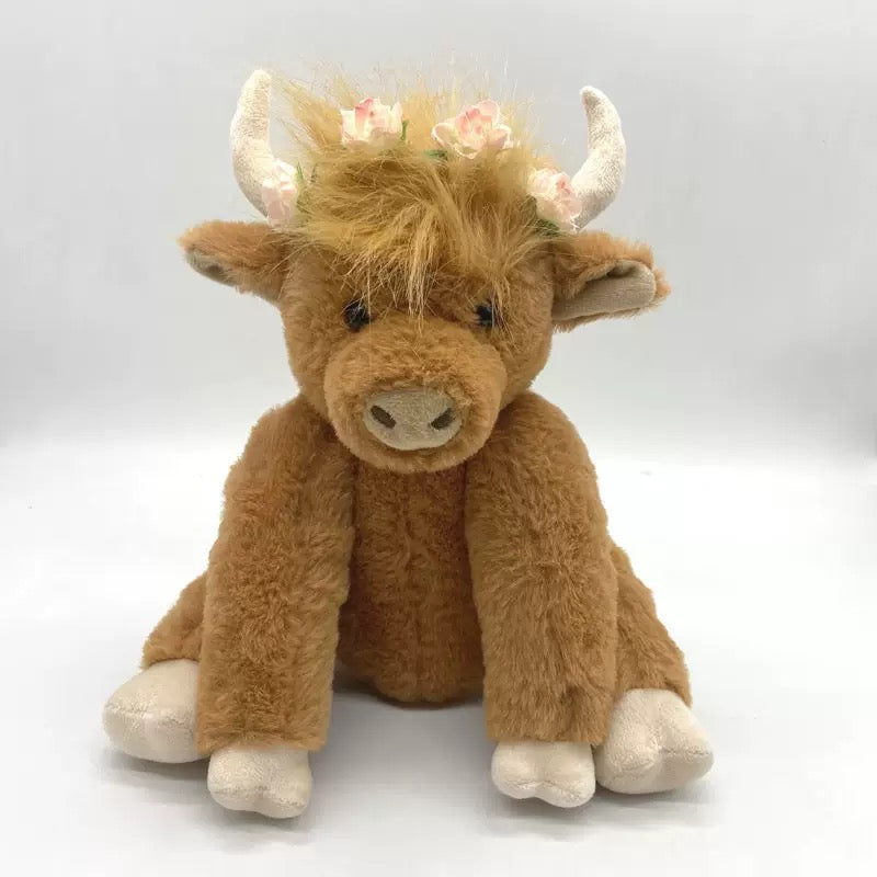 Star des foyers français 🎁 La peluche Highland Cow Coeurva™🐮adorable et réconfortante est adorée par toute la famille