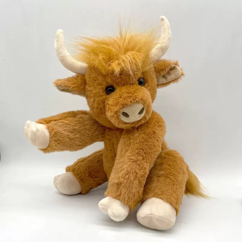 Star des foyers français 🎁 La peluche Highland Cow Coeurva™🐮adorable et réconfortante est adorée par toute la famille