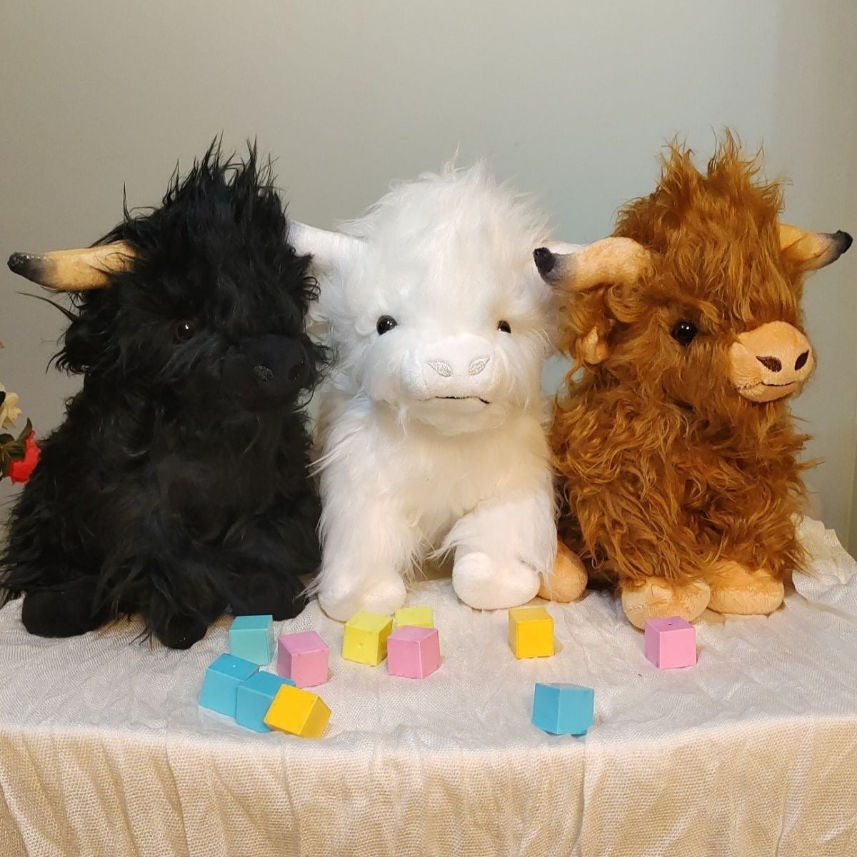 Star des foyers français 🎁 La peluche Highland Cow Coeurva™🐮adorable et réconfortante est adorée par toute la famille