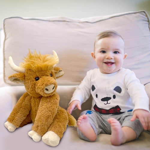 Star des foyers français 🎁 La peluche Highland Cow Coeurva™🐮adorable et réconfortante est adorée par toute la famille