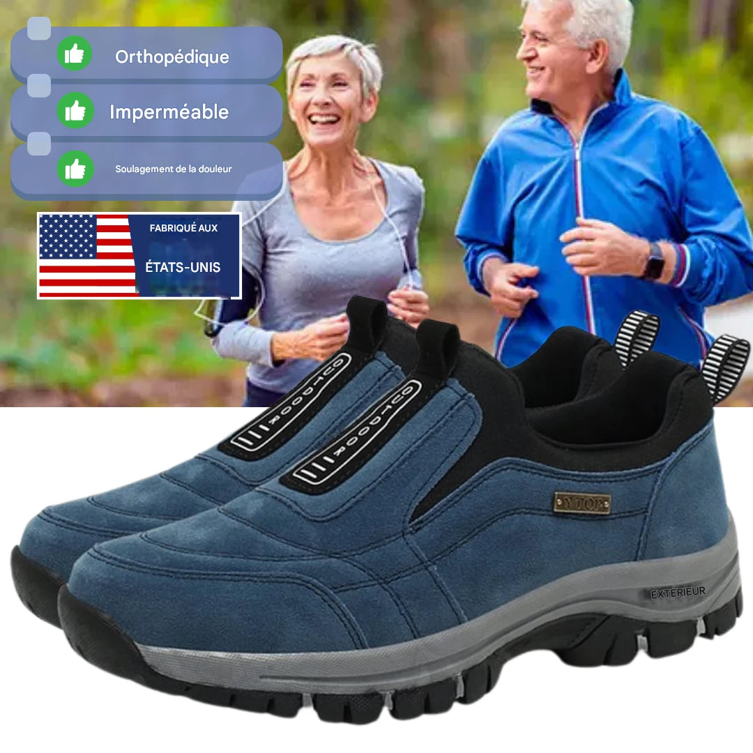 🎁Deux achetés, un offert ! Chaussures orthopédiques pour hommes imperméables et confortables pour la marche et la randonnée(Convient à Tous les Genres)