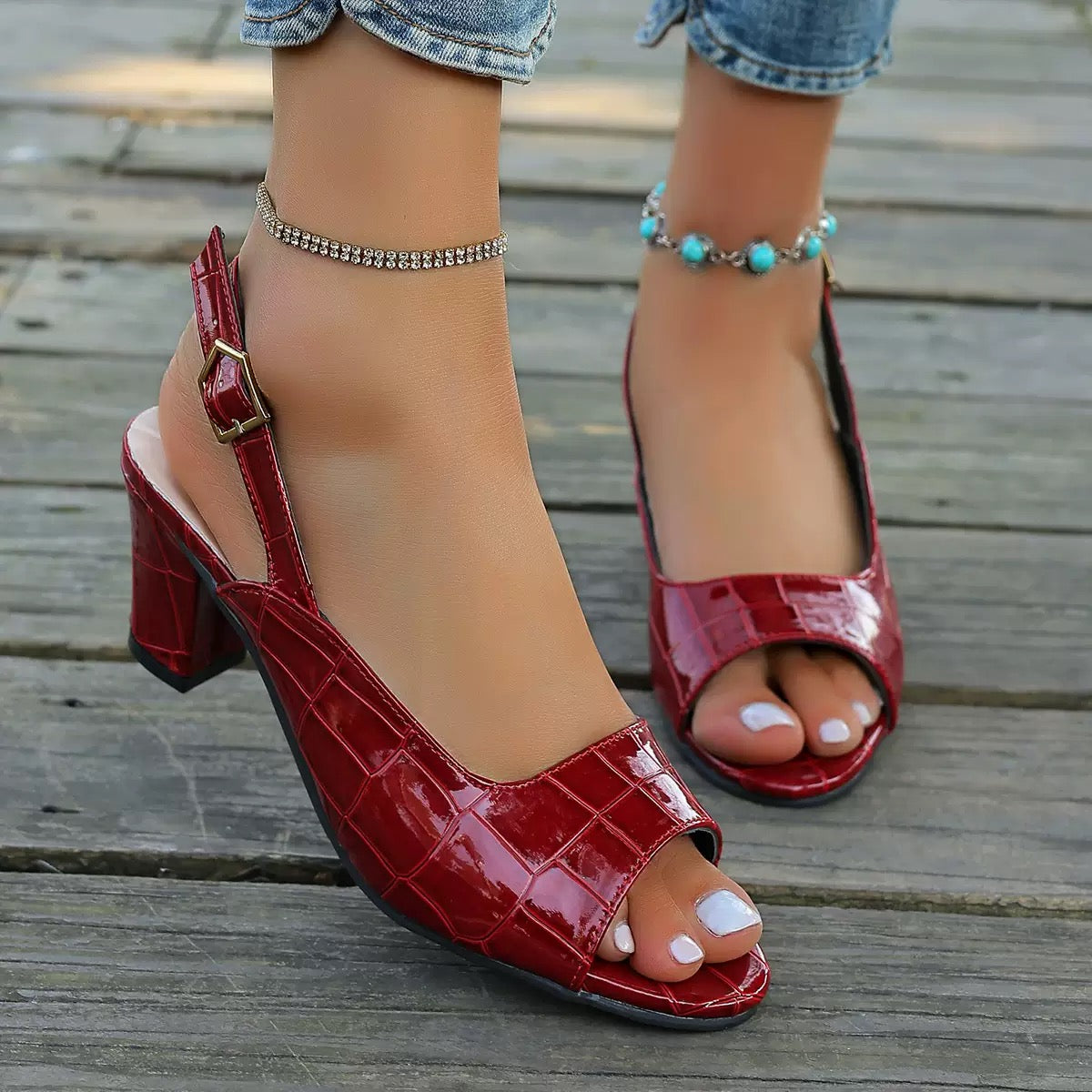 Sandales à talons orthopédiques haut de gamme pour femme – restez debout toute la journée sans douleur