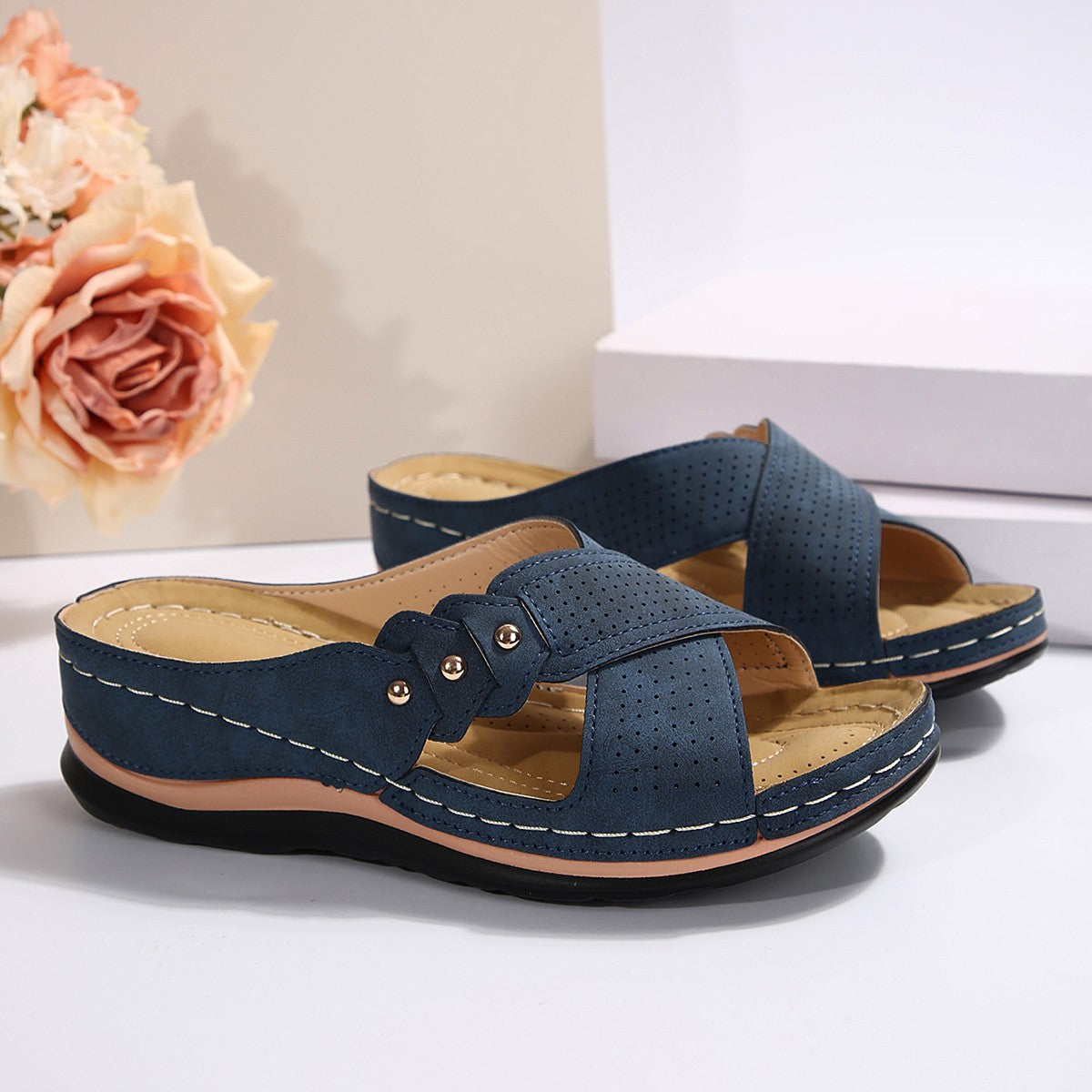 Sandales orthopédiques confortables à porter toute la journée, soulagent les douleurs au dos et aux pieds 🔥💖 Deuxième paire à moitié prix