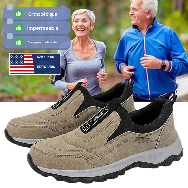 🎁Deux achetés, un offert ! Chaussures orthopédiques pour hommes imperméables et confortables pour la marche et la randonnée(Convient à Tous les Genres)