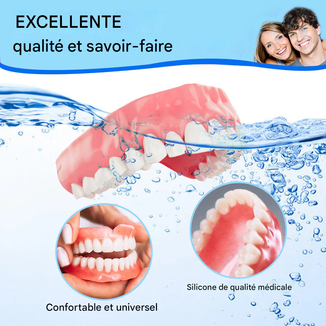 Coeurva® Prothèse complète médicale à forte puissance d’adhésion | Fabriquée et livrée depuis l’Allemagne 🍀✅ Pas de jeu, pas de douleur