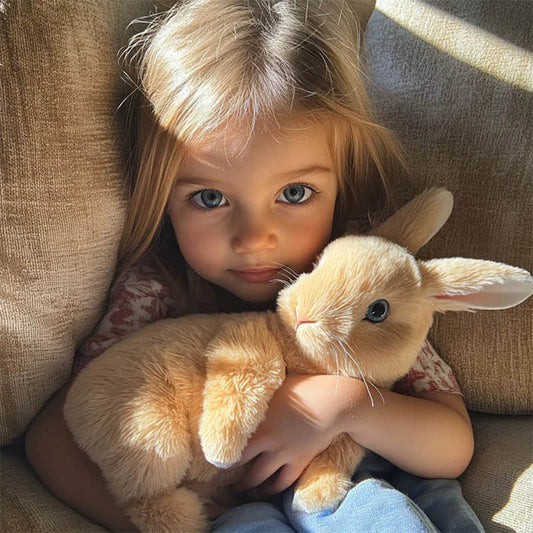 Star des foyers français 🐰 Le jouet en peluche BunnyBuddy™🎀 de Coeurva, réaliste et attendrissant, fait le bonheur des enfants
